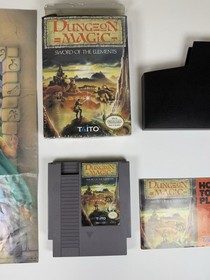 Dungeon Magic Sword Of The Elements NES CIB W/ Poster & Inserts