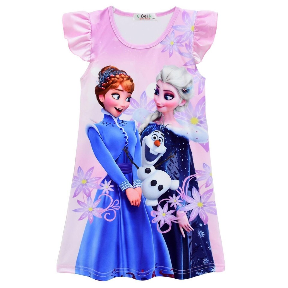 Regalos Niños Niñas Anna Elsa Princesa Pijama Vestido Juegos con disfraces Camisón Vestido Elegante