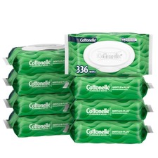 Cottonelle GentlePlus Flushable Wet Wipes with 42 (Pack of 8), White 