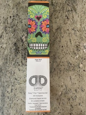 DIAMOND DOTZ Sugar Skull Halloween Day of the Dead Diamond Embroidery Facet Kit