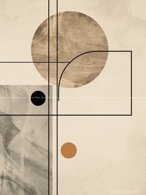Foto A4 Abstrakt Modern Poster Geometrisch Bauhaus Kunstdruck 20125