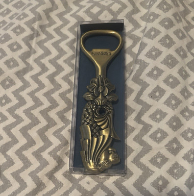 Brass Tone Fleur-de-Lis Decorative Beer Bottle Opener Breweriana