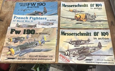 Lot of 6 Squadron /Signal Publications Aircraft In Action, Very Good
