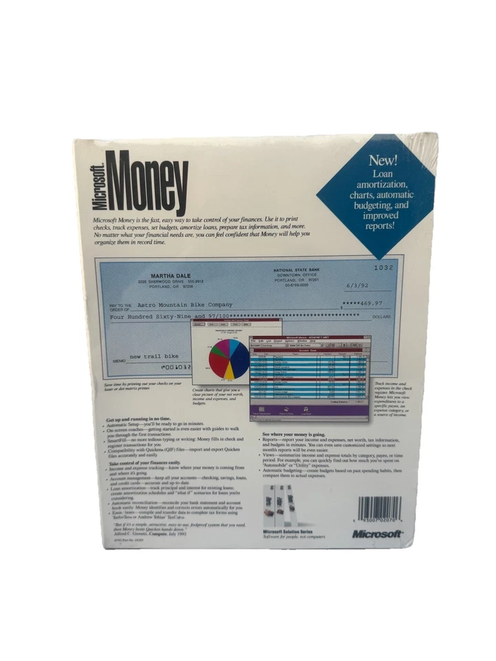 Microsoft Money New Version 2.0 (Promotional Sample NFR) Vintage NEW SEALED - Image 2 of 4