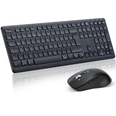 CITLLA M9300 | Kabelloses Tastatur-Maus-Set | Schweizer Layout (QWERTZ CH) | Wie