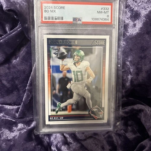 2024 Score Bo Nix Rookie Card Psa 9💯🔥🔥