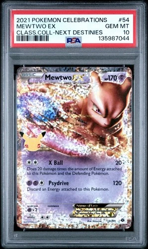 Pokemon 2021 Celebrations Classic Collection Mewtwo EX 54/99 Holo PSA 10🔥🔥