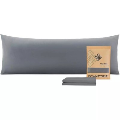 Body Pillow Cover, Ultra Soft Microfiber Long Pillowcase, 20x54 inch (Dark Gray)
