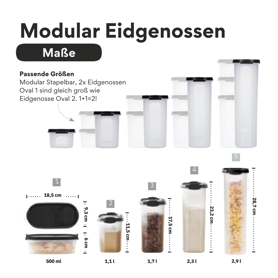 Tupperware Eidgenosse Einzeln u. Ersatzteile, Deckel Vorratsbehälter Trocken - Bild 4 von 4