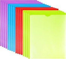 16 Pack Pronged Presentation Folders Assorted Colors Durable Office Supply