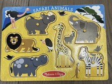 Melissa  Doug Safari Animals Peg Puzzle  Brand NEW 