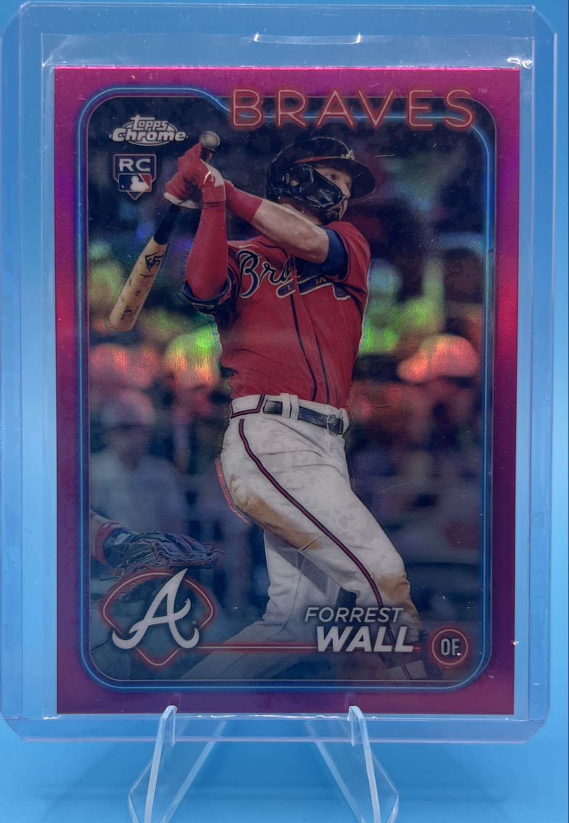 2024 Topps Chrome - Forrest Wall #176 Pink Refractor (RC)