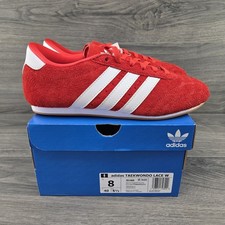 Adidas Taekwondo Size 8 Womens Red White Gum Sneakers JS1460