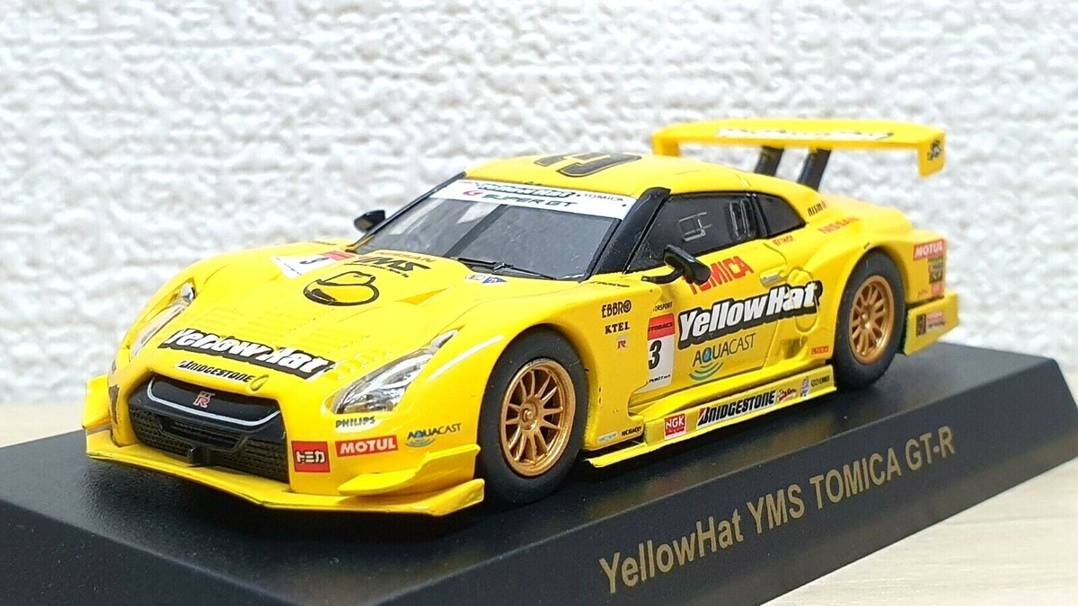 Kyosho 1/64 GT500 YELLOW HAT TOMICA NISSAN SKYLINE GT-R R35