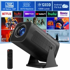 Smart Projector 5G 4K HD LED WiFi Bluetooth HDMI USB Android Office Home Theater