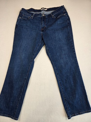 Jean droit classique femme Levis taille 18W denim délavé foncé