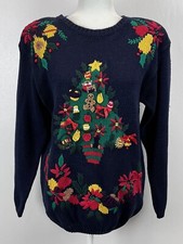NEW Vtg Womens Bryn Connelly Christmas Sweater Sz Small Womens Deadstock Ramie