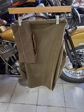 Vintage WW2 Army Wool Field Trousers w/ Cap Circa 1940s Button Down Inseam 34X31