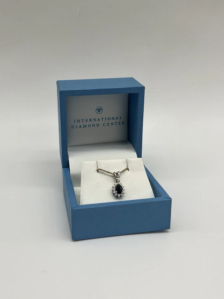 古董蓝宝石和尖晶石光环吊坠,0.63 克拉 14K 金色 — 第 3/4 张图片