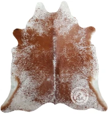 Real Cowhide Rug Salt and Pepper - Size 6X6-7'