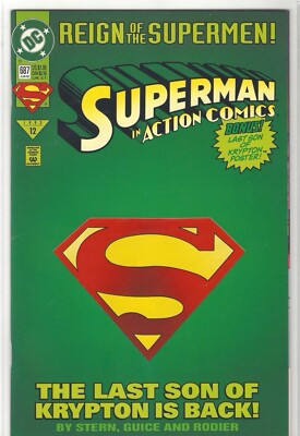 Superman Action Comics #687 (1993) Die-Cut Cover + Poster   Reign of Supermen!
