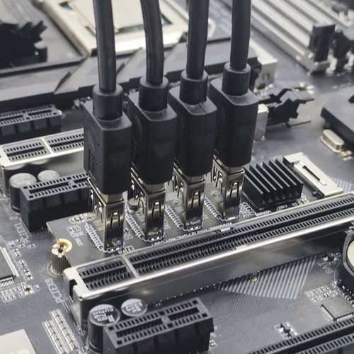 M.2 NVME To PCIE 1X Riser Card M.2 NVME To 4 Ports PCIE 1X USB 3.0 Heat Diss Fit - Picture 12 of 22