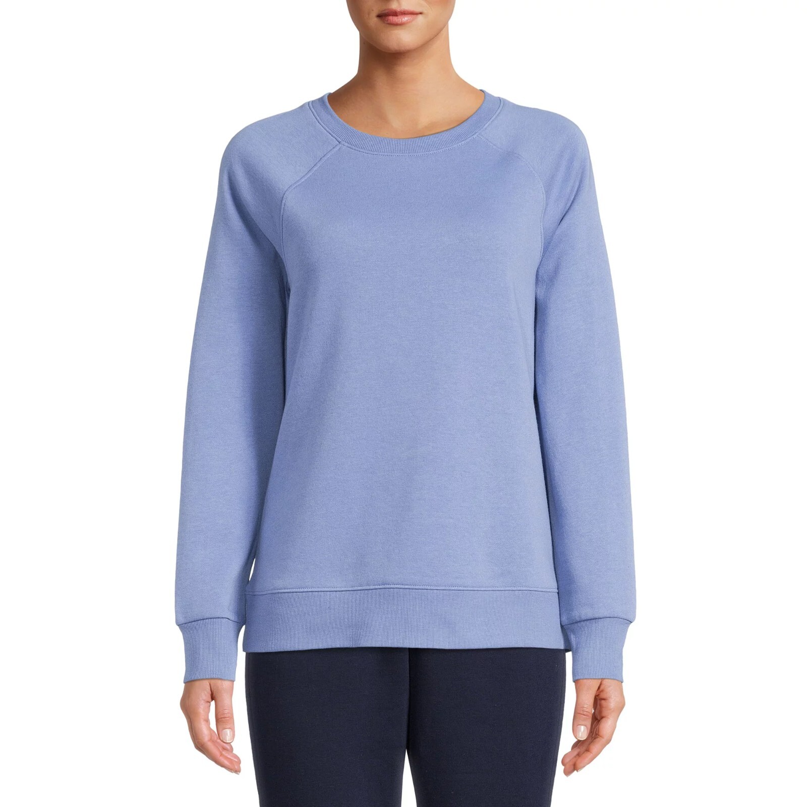 Athletic Works Women's Fleece Crew Pullover, BLUE, New With Tags eBay