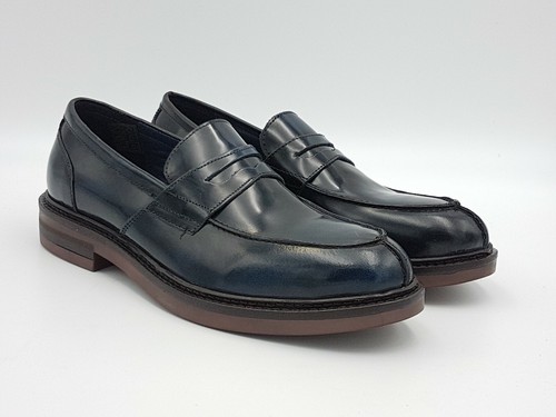 Scarpe uomo CAFENOIR JRM121 228 blu norvegese Churchill mocassino tacco |  eBay