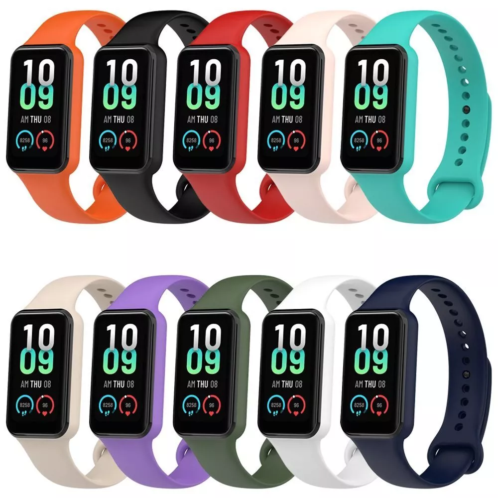 Silicone Strap for Amazfit Band 7 Replacement Bands Soft Adjustable  Wristbands