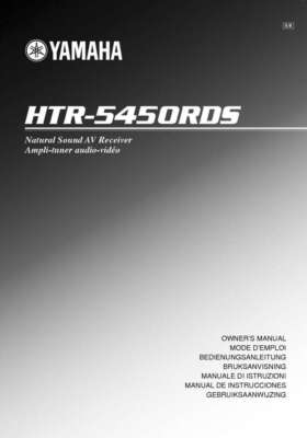 Yamaha HTR-5450-RDS Receiver Owners Manual