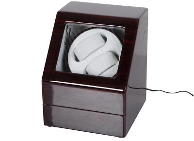 Uhrenbeweger ''Penta'' 2 Uhren Ebony-Wurzelholz LCD