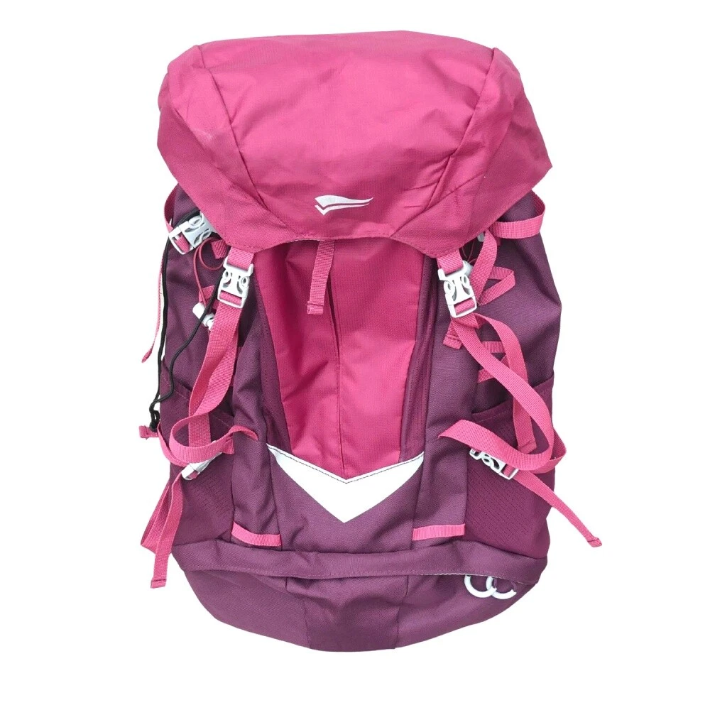 Crivit Hiking Backpack 1352.6oz With Padded Back Berry Signal Whistle Regen  | eBay