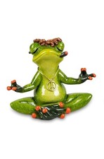 formano Dekofigur Frosch Yoga Meditation Froschfigur 8 cm Kunststein