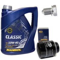 MotoröL Set 10W-40 5 Liter + ÖLfilter SM 5085 + Schraube FüR Seat Altea Skoda