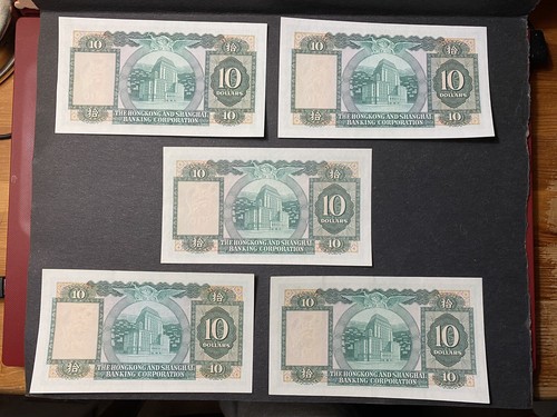 HONG KONG HSBC Mixed Dates $ 10 Dollars Lot, All Crisp And Fresh AU, Total 10 ps - Foto 4 di 4