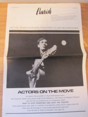 Seltene RSC Zeitung 1965 4. Ausgabe Schnörkel Harold Pinter unpb txt - Ian Holm