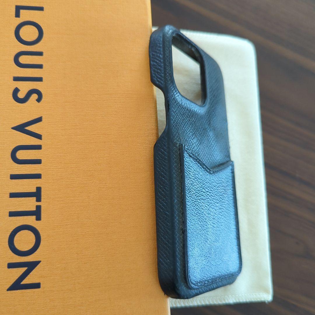 Louis Vuitton iPhone 13pro用レザーケース Louis Vuitton iPhone 13 Pro Case Monogram Leather Black Used
