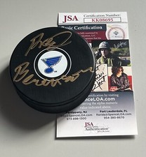 Red Berenson St. Louis Blues Signed Official Puck W/ FREE CASE! JSA # KK08695