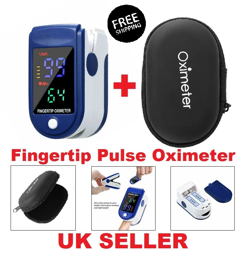 Finger Pulse Oximeter Blood Oxygen Saturation Meter SpO2 Heart Rate Monitor UK