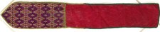Antike Uzbek Suzani Embroidered Band Sammlerstück Armband Stirnband Dekoband Rot