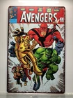 VINTAGE REPRODUCTION- TIN METAL SIGN- MARVEL COMICS - THE AVENGERS SIGN