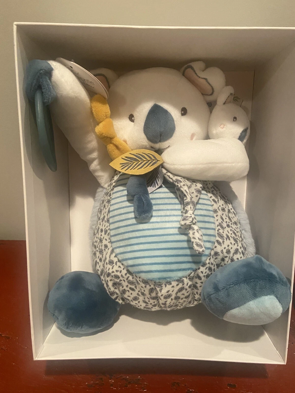 DouDou Et Compagnie THE KOALA PLUSH MAMA WITH BABY AND TEETHING RING, NWT
