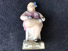 Lionstone Sculptured Porcelain 1974 Camp Follower Decanter Empty