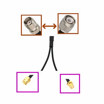 1x TNC to 2x SMA Male/Female GPS Antenna Splitter/Combiner Y Adapter RF 6'' cable