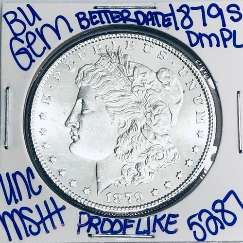 1879 S BU UNCIRCULATED MORGAN SILVER DOLLAR AUTHENTIC U.S.MINT FREESHIPPING 5287