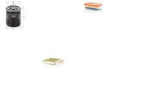 Inspektionspaket Filtersatz L MANN-FILTER Aktivkohlefilter Filtereinsatz M20x1.5