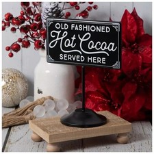 Hot Cocoa Metal Table Sign 9.25"