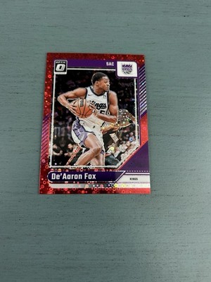 De'Aaon Fox Red Disco /75    2024-25 Panini Donruss Optic Fastbreak