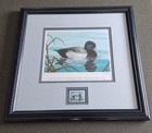19981-82 Missouri Waterfowl Stamp & Print of Lesser Scaup By Tom Crain — photo 3