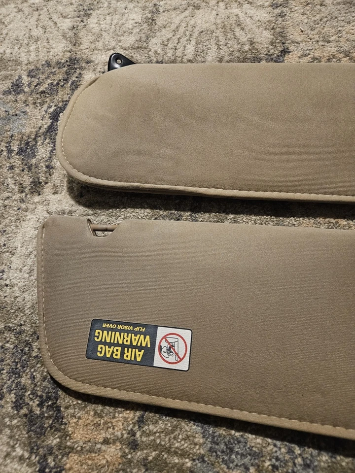89-06 Ford Ranger TAN BROWN Sun Visors Sun Shade Sunvisor PAIR CLOTH OEM - Image 3 of 4
